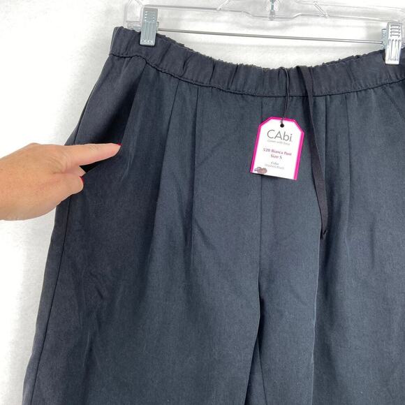 CAbi Bianca Pull On Pant Size S Washed Black Pockets Drawstring 100% Lyocell - Picture 4 of 12